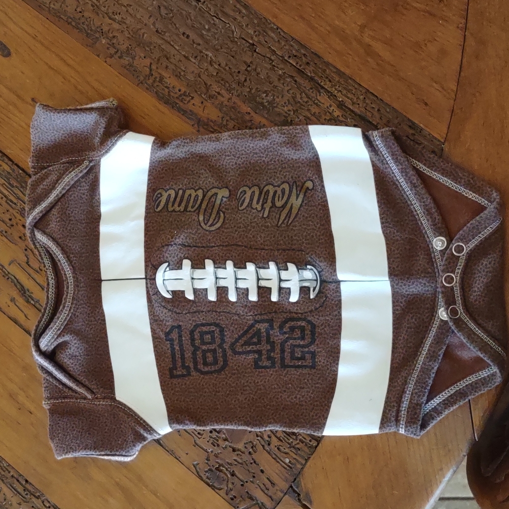 Cute Baby Notre Dame shirt with crotch snap
